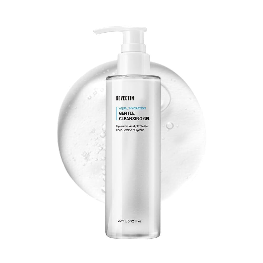 Aqua Cleansing Gel (Conditioning Cleanser) Hydrating Ph Balanced Facial Wash for Sensitive, Dry Skin | No Stripping, Fragrance-Free | Vegan, Korean Skincare (5.9 Fl. Oz)